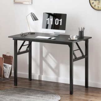 LuxusKollektion Schreibtisch Klapptisch 100 x 60 x 75 cm PC Schreibtisch Home Office Büroarbeitsplatz