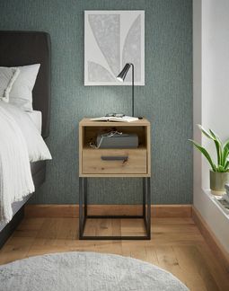 Schlafkontor Nachtkommode Cudro Nachttisch auf Fußgestell, mit einem offenen Fach für schnellen Zugriff