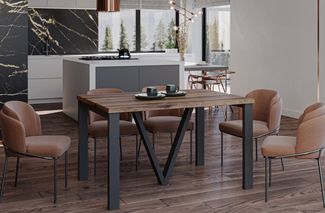 Endo-Moebel Esstisch Titan XXL 130-405 cm, Metallgestell, ausziehbar, 400cm Esstisch XXL 14 Personen riesiger Tisch 4m