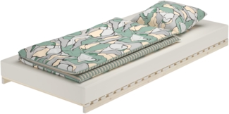 Niederflurbett metallfrei überlang 90x220 Lattenrost, Fichte unbehandelt V-60.97-09-220ohne Zubehör