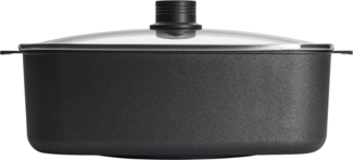 Woll Eco Logic QXR, Gussbräter, 11 cm hoch, 7,8 L, inkl. Glasdeckel PFAS-frei