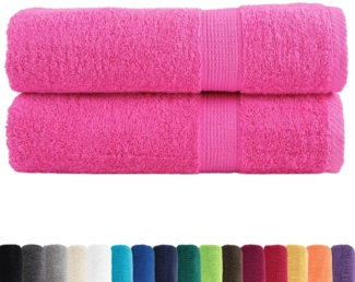 vidaXL Premium-Handtücher SOLUND 2 Stk. Rosa 50x100 cm 600 g/m² 137521