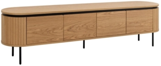 riess-ambiente TV-Board ATELIER 200cm natur/schwarz – Eichenholz-Optik, Design, Metall, modern (Einzelartikel, 1 St), kompaktes Lowboard mit Stauraum & Ablagefläche – ideal für Wohnzimmer