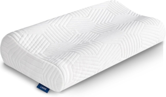 LAMB Höheneinstellbares Memory Foam Nackenstützkissen,Polyester weiß, 60x36 cm