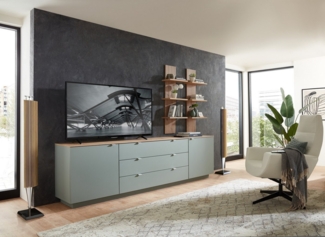 Innostyle Wohnwand (3-teilig) in schilf matt / Artisan Dekor - 240x77x44 (BxHxT), (3-teilig)