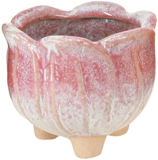 Viana Übertopf Keramik Blumentopf Mini Deko Set Ø8cm H7cm 3er Blumen Design