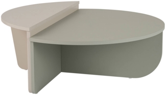 Dmora Wohnzimmertisch Dain, Niedriger Wohnzimmertisch, Kaffeeregal, Couchtisch für Sofa, 90x60 h35 cm, Grün