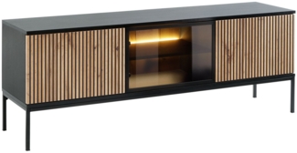 TV-Lowboard Sento RTV145 (Farbe: Schwarz Graphit / Wotan)