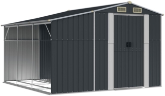 vidaXL Gerätehaus Anthrazit 277x279x179 cm Verzinkter Stahl 3188293
