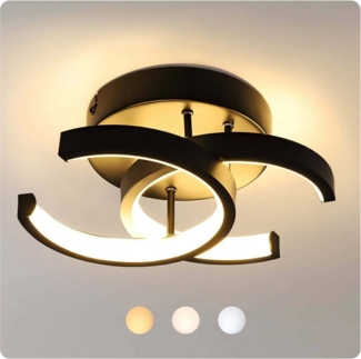 ibettertec Deckenleuchte LED Deckenleuchten Dimmbar deckenlampen 3-Farbige 22W 3000-6000k, LED fest integriert, Kaltweiß/Naturweiß/Warmweiß, orbicular Deckenlampe für Wohnzimmer Küche Schlafzimmer Flur Büro