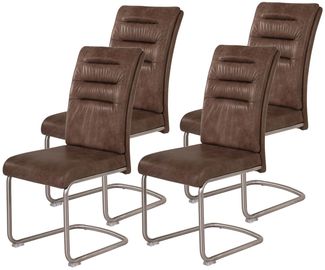 4er Set Schwingstuhl Paula - Vintage Schlamm