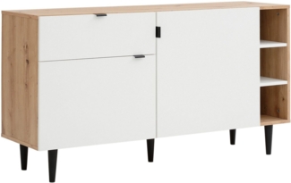 loft24 Sideboard Legolas, Anrichte im modernen Design mit Beinen aus Buche Massivholz