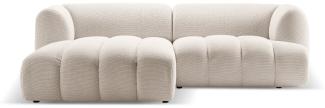 Micadoni Modulares Ecksofa Harry 3-Sitzer Links 3D-Stoff Helles Beige