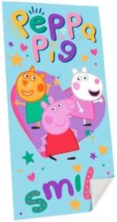 Peppa Pig - Badetuch - türkis/bunt - ca. 70 x 140 cm