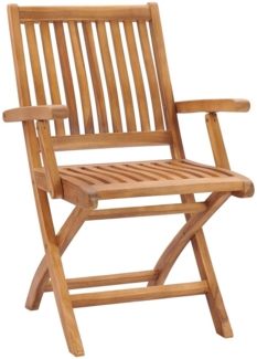 vidaXL Klappbare Gartenstühle mit Kissen 6 Stk. Massivholz Teak 3072764