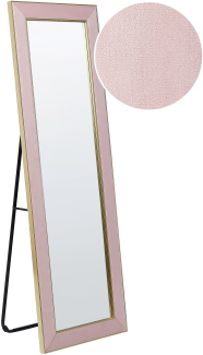 Standspiegel LAUTREC 150 cm Samtstoff Rosa