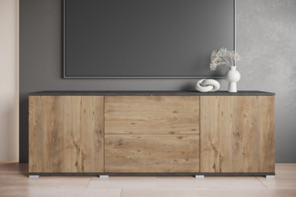 INOSIGN Lowboard Kenia (1 St), 2 Türen, 2 Schubladen, Breite 180 cm, höhenverstellbare Einlegeböden