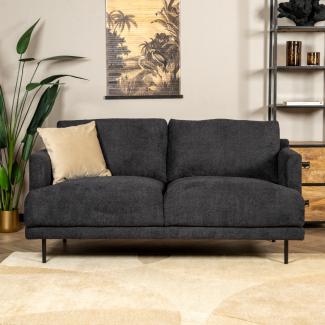 Bronx71 Bouclé Sofa Denver 2,5-Sitzer schwarz