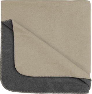 biberna Melange Wohndecke 1 x 150 x 200 cm UNI, kitt, 1 x 150 x 200 cm, kitt