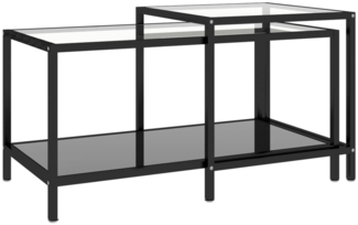 Beistelltische 2 Stk. Hartglas Schwarz [331614]