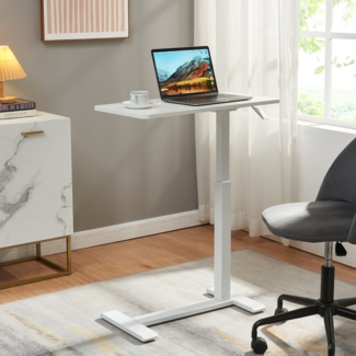 Höhenverstellbarer Laptoptisch Klirg 66-92 x 68 x 36 cm Weiß [en. casa]