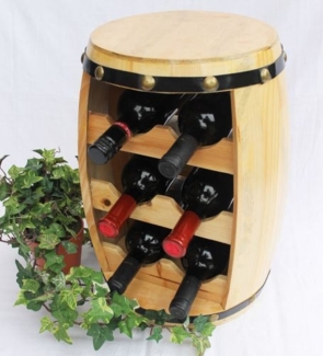 Weinregal Weinfass Fass aus Holz H-42cm Nr. 1511 Flaschenständer