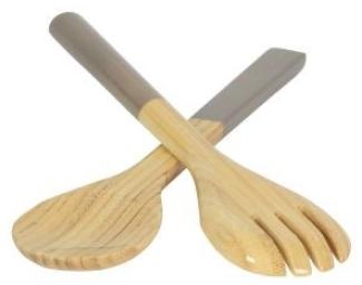 albert L. Bambus Besteck-Set 27 cm naturgrau