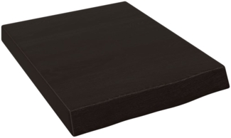 vidaXL Waschtischplatte Dunkelbraun 40x50x(2-6)cm Massivholz Behandelt 3156193