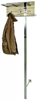 Garderobe Wandgarderobe Paula 2 Eiche Hell und Edelstahloptik