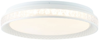 Smart LED Deckenleuchte, Kristall, Fernbedienung, CCT, D 39 cm