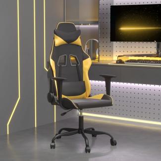 vidaXL Gaming-Stuhl Schwarz und Golden Kunstleder 3143643