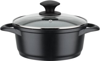 GSW Kochtopf Gourmet Granit, Aluminiumguss, mehrfache, langlebige VITAFLON®GRANIT Antihaft-Versiegelung, Induktion