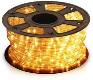 Clanmacy Lichterschlauch LED Lichtschlauch Gelb Außen Lichterkette Party Garten Balkon 10-50m, Wasserdicht