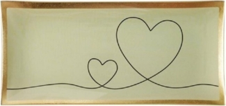 Giftcompany Schmuckkassette Glasteller Love Plates Herzen (21cm)