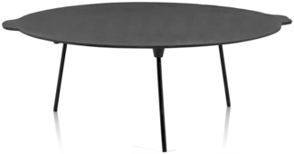 BBQ-Toro Grillplatte Gusseisen Grillplatte Ø 60 cm mit 3 Beinen, Untersetzer rund