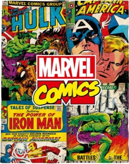 Wohndecke Marvel Decke Comics 130x170 cm, BERONAGE, passend zur Bettwäsche, ideal für Sofa, Couch, Bett, Auto, Camping