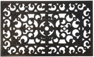 Fußmatte Türmatte Fußabtreter Gummi Filigran Schwarz 45x75 cm Ib Laursen 2824-00