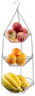 Intirilife Hängekorb (1 St), Küchenampel Obstkorb Hängekorb für Obst, Gemüse 3 Stockwerke Aufhängen