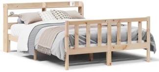 vidaXL Massivholzbett ohne Matratze 150x200 cm Kiefernholz 3306582