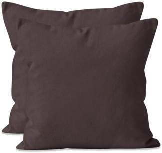 Zestri Kissenbezug 2-er Set Kissenhülle Mikrofaser 40x40 40x80 80x80 mit Reißverschluss, Dekokissen Sofakissen