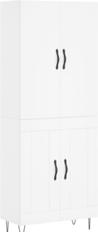 vidaXL Highboard Weiß 69,5x34x180 cm Holzwerkstoff 3198073