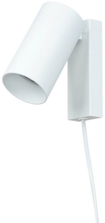 Licht-Erlebnisse Wandstrahler COLENE, ohne Leuchtmittel, Wandlampe mit Schalter Kabel Weiß verstellbar GU10 Leselampe Bett Sofa