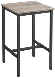 Songmics 'Vasagle' Stehtisch mit stabilem Stahlgestell, greige-schwarz, 60 x 60 x 90 cm