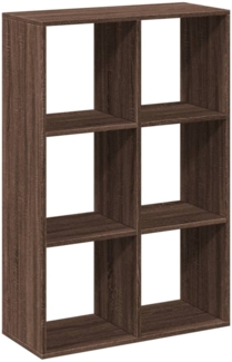 vidaXL Raumteiler-Bücherregal Braun Eichen-Optik 69,5x29x103,5 cm 858018