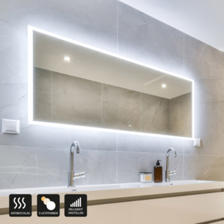HOME DELUXE LED-Spiegel Rechteckig NOLA – 160 x 70 cm
