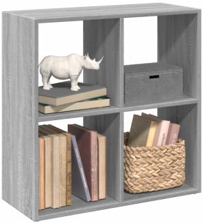 vidaXL Raumteiler-Bücherregal Grau Sonoma 69,5x29x69,5 cm 858008