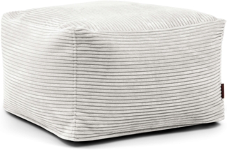 Sitzsack ‘Softbox‘, Bezugstoff - Waves, 100% Polyester, Snow, 40x70x70 cm.