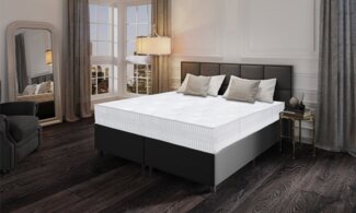 Boxspringmatratze 33cm hoch XXL, Doppel Taschenfederkern Matratze, TerraMed BOX, Matratzen Perfekt, 33 cm hoch, (Intergierter Kaltschaumtopper, 90x200, 100x200, 120x200, 140x200, 160x200, 180x200, 80x200 cm), Härtegrad H2, H3, H4, H5 möglich