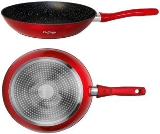 XL Bratpfanne Pfanne Induktion Ø 30cm Cheffinger FFP-30 Rot