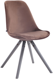 Besucherstuhl Toulouse Samt Rund grau [312452]